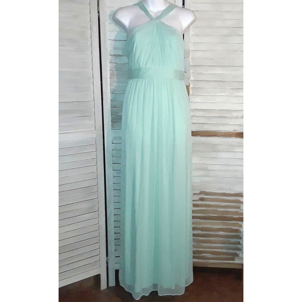 Davids Bridal Dress Size 16 Party Halter Bridesmaid Formal Lined